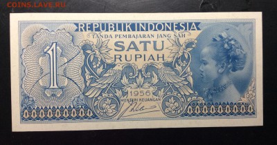 1 рупия 1956 г Индонезия UNC - image