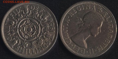 монеты ВЕЛИКОБРИТАНИИ по ФИКСУ - Великобритания 2 шиллинга 1956