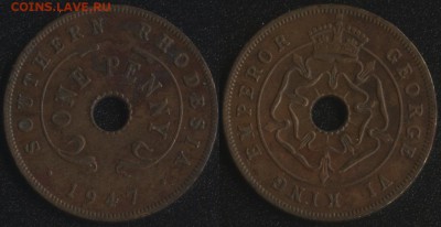 монеты НИГЕРИИ и РОДЕЗИИ по ФИКСу - Южная Родезия 1 пенни 1947