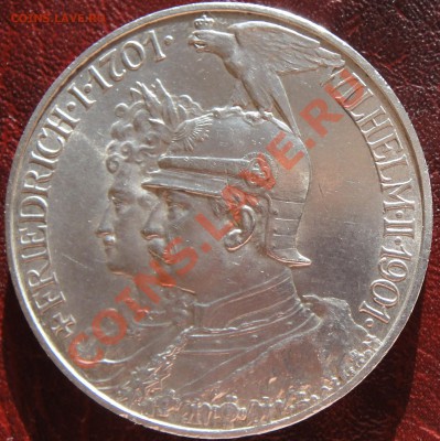 5 марок 1901.Пруссия 200 лет королевству.15.03.11 22-00 - ф5р