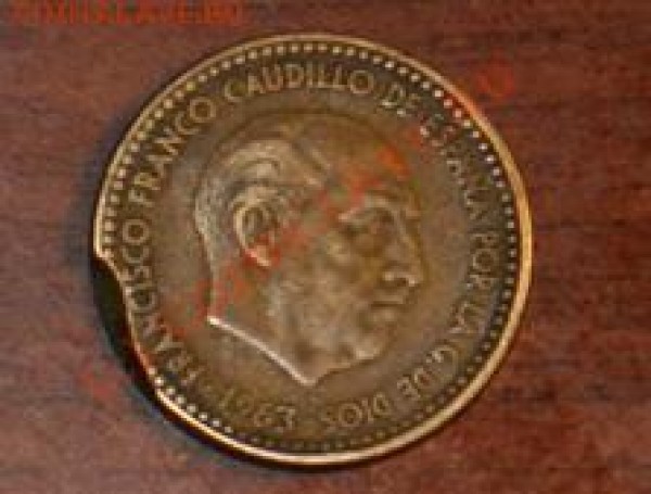 5 песет 1957 брак? - исп5-