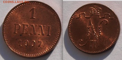 1 пенни 1907 г., UNC До 15.10.2017 22.00 по МСК - 1pe-1907