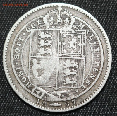 С 1 РУБ. БРИТАНИЯ 1 шиллинг 1887г. ВИКТОРИЯ  до 17.10 в 22 - IMG_9112.JPG