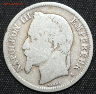 С 1РУБ. ФРАНЦ. ИМПЕРИЯ 1 франк 1866г. НАПОЛЕОН-II  до 17.10 - IMG_9109.JPG