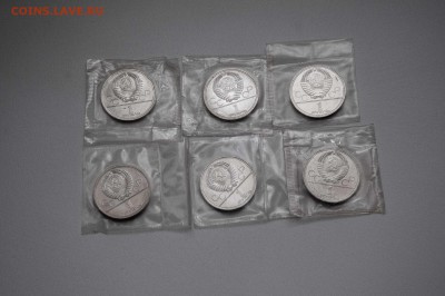 "Олимпиада 80" (6 монет по 1 руб ) в запайке UNC  1977-80 гг - DSC_5514