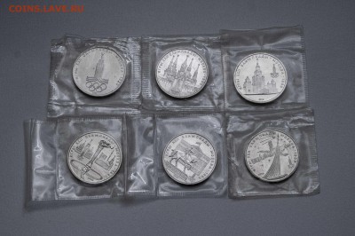 "Олимпиада 80" (6 монет по 1 руб ) в запайке UNC  1977-80 гг - DSC_5513