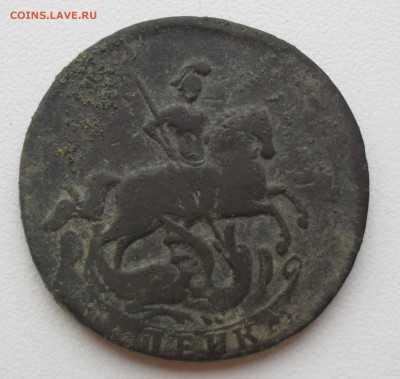 1 копейка 1758 год большой кружок 28мм, перечекан. - SAM_1314.JPG