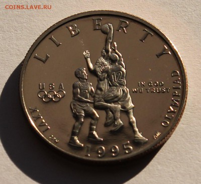 США 50 центов 1995 S Олимпиада. Атланта. Баскетбол. - 3
