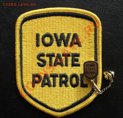 Шеврон и значок дорожной полиции штата Айова США - Шеврон IOWA STATE PATROL