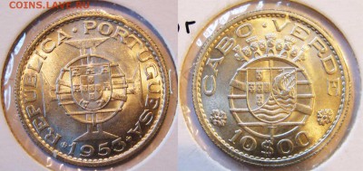 Кабо-Верде 10 эскудо 1953 год 17.10 в 22-00 мск - Кабо Верде