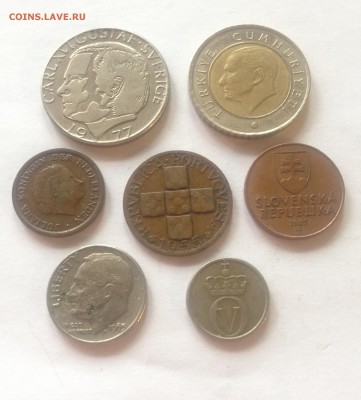 7 иностранных монет (1952-2009г.) , до 22.10.17г. - раз-1