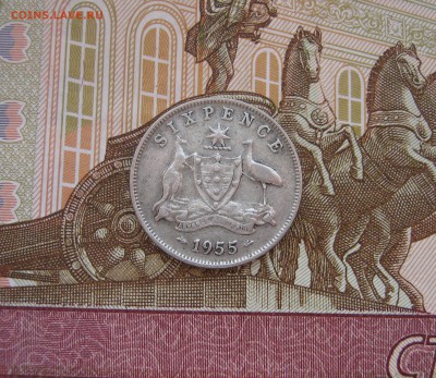 6 пенсов Австралия 1955г. до 21.10.2017 22.00МСК - 6 пенсов Австралия 1955г...JPG