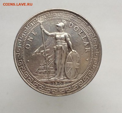 Британский Торговый доллар 1902 Серебро - britanija_torgovyj_dollar_1902_g_xf_serebro_krona_shajba