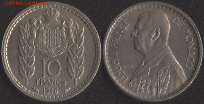 Монако 10 франков 1946 до 22:00мск 27.10.17 - Монако 10 франков 1946 -295