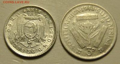 2 десимо 1915, 3 пенса 1943 год Африка, серебро - DSC_1299.JPG