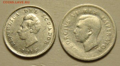 2 десимо 1915, 3 пенса 1943 год Африка, серебро - DSC_1298.JPG