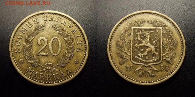 МОНЕТЫ МИРА 10-17 - Финляндия – 20 марок (1935)