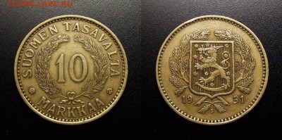 МОНЕТЫ МИРА 10-17 - Финляндия – 10 марок (1931)