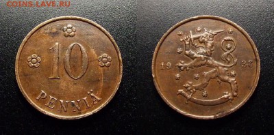 МОНЕТЫ МИРА 10-17 - Финляндия – 10 пенни (1936) №1