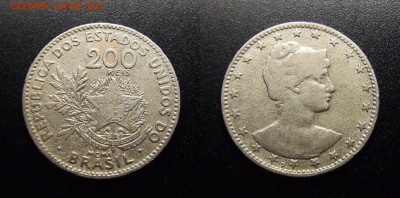 МОНЕТЫ МИРА 10-17 - Бразилия – 200 рейс (1901)
