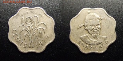 МОНЕТЫ МИРА 10-17 - Свазиленд - 10 центов (1975) «ФАО; сахарный тростник»
