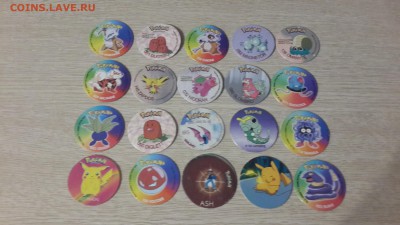 Картонные фишки (сотки) Pokemon 115шт - 20171021_234126