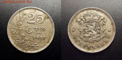 МОНЕТЫ МИРА 10-17 - Люксембург – 25 сантимов (1927) №1