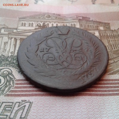 2 коп. 1757, верхняя бандероль, гурт сетка - 1 (3)