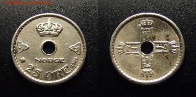 МОНЕТЫ МИРА 10-17 - Норвегия – 25 эре (1924)