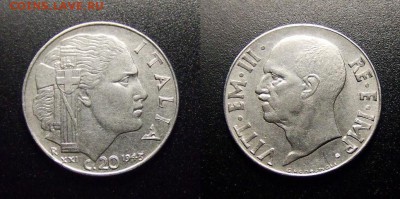 МОНЕТЫ МИРА 10-17 - Италия - 20 чентезимо (1943)