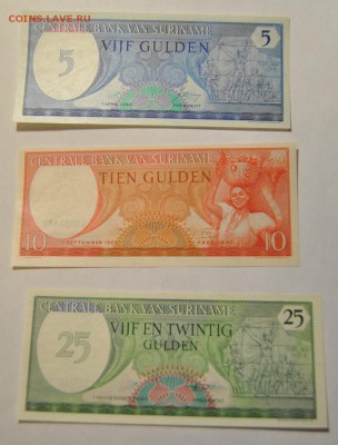 5, 10, 25, 100, 250 гульденов 1963, 1985 Суринам до 24.10 - DSC_1415.JPG