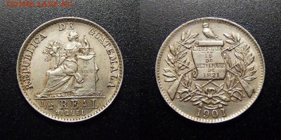 МОНЕТЫ МИРА 10-17 - Гватемала – 0,5 реала (1901)