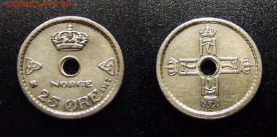 МОНЕТЫ МИРА 10-17 - Норвегия – 25 эре (1927) №2