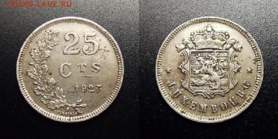 МОНЕТЫ МИРА 10-17 - Люксембург – 25 сантимов (1927) №2