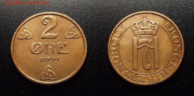 МОНЕТЫ МИРА 10-17 - Норвегия – 2 эре (1940)