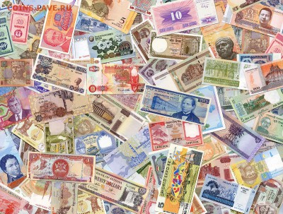 Комплект иностранных банкнот 400шт. до 30.10.17г в 22:00мск - прав_низ