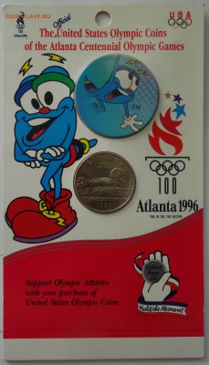 США полдоллара 1996 "Плавание" UNC в буклете на оценку - DSC09319.JPG