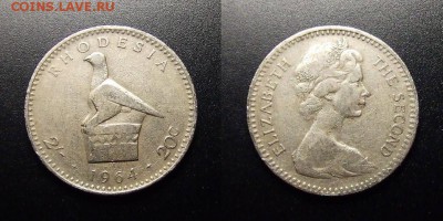МОНЕТЫ МИРА 10-17 - Родезия – 20 центов (2 шиллинга) (1964)