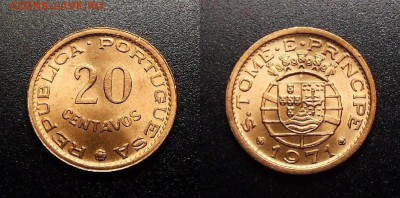 МОНЕТЫ МИРА 10-17 - Португ. Сан-Томе и Принсипи – 20 сентаво (1971) №2