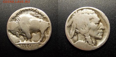 МОНЕТЫ МИРА 10-17 - США – 5 центов (год не виден) «Бизон; индеец»
