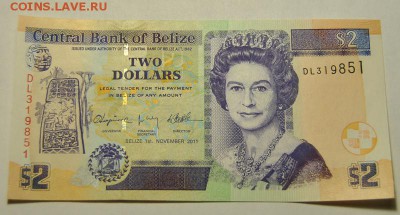 23 банкноты 1968-2011 до 27.10.2017 в 22:00 - Белиз 2 доллара 2011 1.JPG