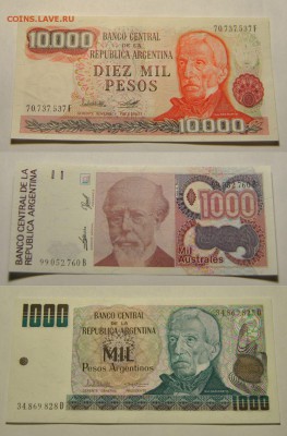 23 банкноты 1968-2011 до 27.10.2017 в 22:00 - Аргентина 1 , 5, 500, 1000, 5000, 10000 песо 1976-1984 5.JPG