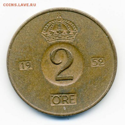 Швеция 2 эре 1952 - Швеция_2эре-52_Р