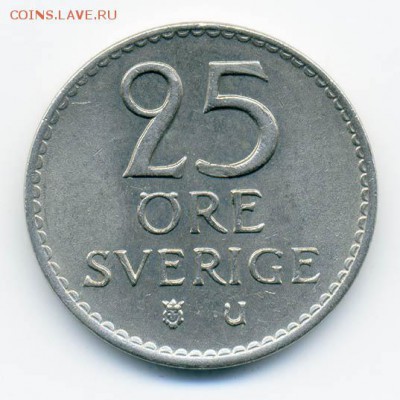 Швеция 25 эре 1963 - Швеция_25эре63_Р
