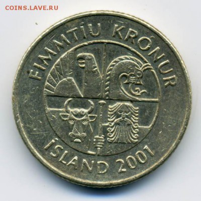 Исландия 50 крон 2001 - Исландия_50крон-2001_А