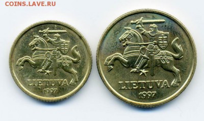 Литва 10 и 20 центов 1997 - Литва_10-20цент-1997_а
