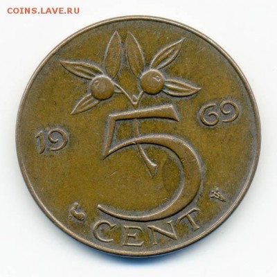 Нидерланды 5 центов 1969 - Нидерланды_5центов-1969_Р