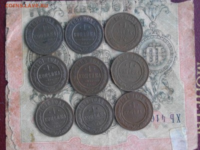 Мед Росс 1 коп 1897-1916 (9 шт) до 30 10 17 22-00мск - IMGP5645.JPG