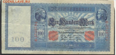 Германия 100 марок 1910 г. 30.10.17 г. 22 -00 МСК. - 100  м. 1910 1