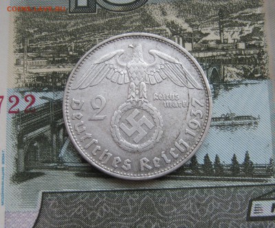 2 рейхсмарки 1937г. до 04.11.2017 22.00МСК - 2 рейхсмарки 1937г. 300р...JPG